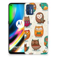 Motorola Moto G9 Plus | TPU Hoesje | Vrolijke Uilen