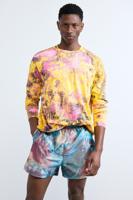 Geborduurd bedrukt T-shirt - YELLOW - XXL