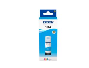 Epson inktfles 104, 7.500 pagina's, OEM C13T00P240, cyaan