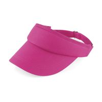 Katoenen fuchsia roze sport zonneklep pet voor dames/heren/volwassenen   -