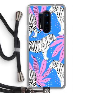Tijger: OnePlus 8 Pro Transparant Hoesje met koord