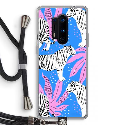 Tijger: OnePlus 8 Pro Transparant Hoesje met koord
