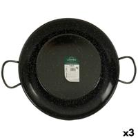 Paella Pan La Dehesa 0645-LD 0645-LD Zwart Geëmailleerd Staal Ø 45 cm 46 x 13,5 x 58 cm 58 x 13,5 x 46 cm (3 Stuks)