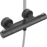 Ben Lavion Reno douche thermostaatkraan t.b.v. Ben Lavion regendoucheset gestructureerd zwart