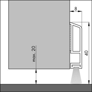 DORPELSTRIP PDS B ZK WIT 100