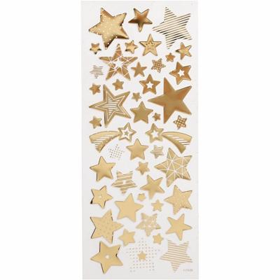 Sterren vormen stickers - 52x - metallic goud - Hobby en knutselen - kerst - agenda Sterren vormen stickers - 52x - metallic goud - Hobby en knutselen - kerst - agenda