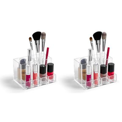 Set van 3x stuks make-up organizer/houders 7-vaks 10 x 14 x 9 cm