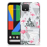 Google Pixel 4 TPU Hoesje Flamingo Triangle