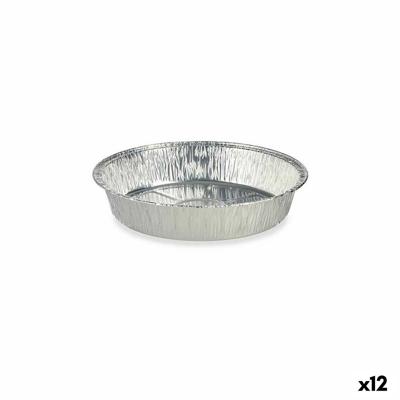 Set Keukenservies Wegwerpbaar Cirkelvormig Aluminium 21,5 x 5,5 x 21,5 cm (12 Stuks)