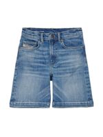 Diesel Kids short en jean D-Macs à effet usé - Bleu - thumbnail