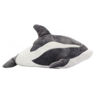 Pluche knuffel - dolfijn - grijs - 35 cm - dieren knuffeldieren uit de zee   -