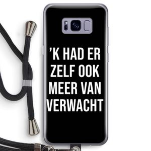 Meer verwacht - Zwart: Samsung Galaxy S8 Transparant Hoesje met koord