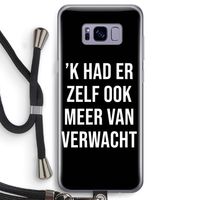 Meer verwacht - Zwart: Samsung Galaxy S8 Transparant Hoesje met koord