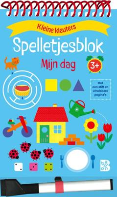 Spelletjesblok met viltstift 3+ Mijn dag (Hardback)