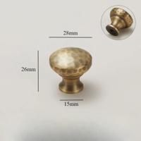 Vintage Handgehamerde Messing Kast- en Ladegrepen - Bronzen Meubelgrepen