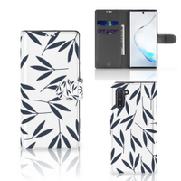 Samsung Galaxy Note 10 Hoesje Leaves Blue - thumbnail