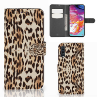 Samsung Galaxy A70 Telefoonhoesje met Pasjes Leopard