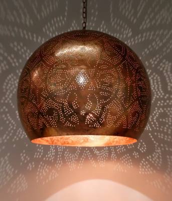 Hanglamp Ameera koper bol - in 2 diameters verkrijgbaar