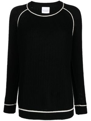 Madeleine Thompson pull à bords contrastants - Noir