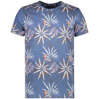 Cars T-shirt Lerry met bladprint blauw/multicolor - thumbnail