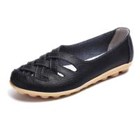 Holle geweven casual verpleegkundige schoenen cover voet erwten schoenen voor vrouwen (kleur: zwart maat: 37)