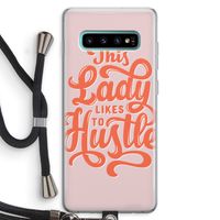 Hustle Lady: Samsung Galaxy S10 Plus Transparant Hoesje met koord