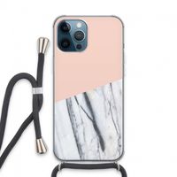 A touch of peach: iPhone 13 Pro Max Transparant Hoesje met koord