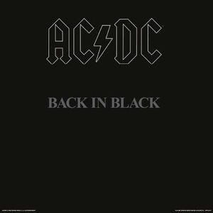 AC/DC Back in Black Album Cover 30.5x30.5cm