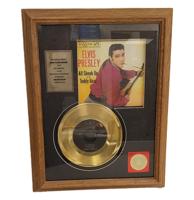 Elvis Presley - All Shook Up / Teddy Bear 45RPM 24 KT Gold Plated Record