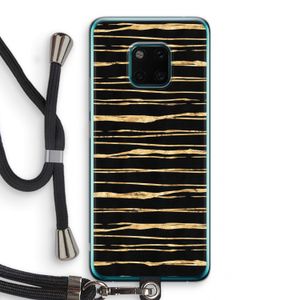Gouden strepen: Huawei Mate 20 Pro Transparant Hoesje met koord
