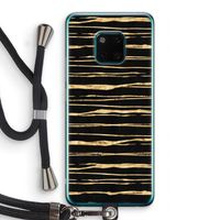 Gouden strepen: Huawei Mate 20 Pro Transparant Hoesje met koord