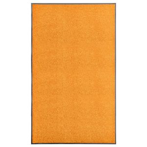 VidaXL Deurmat wasbaar 90x150 cm oranje