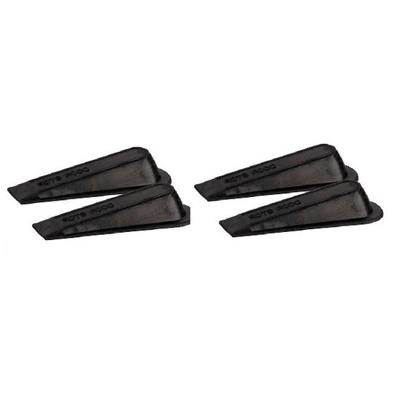 Deurstoppers - deurwiggen - 4x stuks - kunststof - zwart - max 100 kg - wig