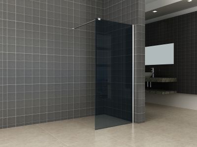 Wiesbaden Comfort inloopdouche 800x2000x10 mm nano rookglas/chroom