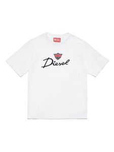 Diesel Kids t-shirt en coton à logo brodé - Blanc