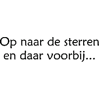 Op naar de sterren - Muursticker