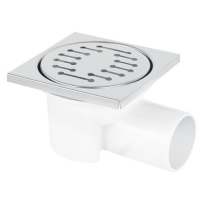 Differnz Basic doucheput 10x10cm zijuitlaat Differnz Basic doucheput 10x10cm zijuitlaat