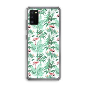 Flamingo bladeren: Samsung Galaxy A41 Transparant Hoesje