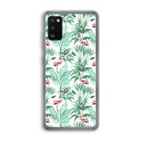 Flamingo bladeren: Samsung Galaxy A41 Transparant Hoesje