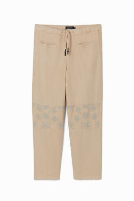 Broek met gebloemde details - WHITE - 36