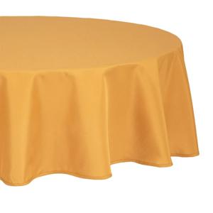 Atmosphera Tafelkleed rond - okergeel - Dia 180 cm - Eettafel tafellakens - polyester