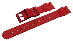 Horlogeband Tag Heuer BS0085 Rubber Rood 18mm