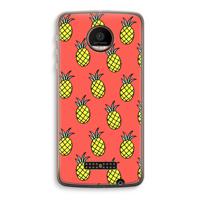 Ananas: Motorola Moto Z Force Transparant Hoesje - thumbnail
