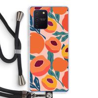Perzik: Samsung Galaxy Note 10 Lite Transparant Hoesje met koord
