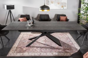 Uitschuifbare eettafel EUPHORIA 180-220-260cm antraciet lavakeramiek gemaakt in Italië - 40170