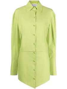 The Attico robe-chemise en coton - Vert