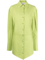 The Attico robe-chemise en coton - Vert - thumbnail