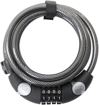 CONTEC Ct coiled cab.lock ecoloc 10mm x 185cm black