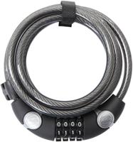 CONTEC Ct coiled cab.lock ecoloc 10mm x 185cm black