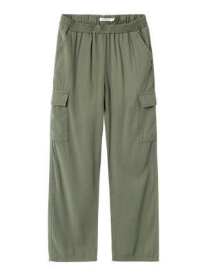 Name it zomer cargo broek meisjes - groen - straight fit - NkfBella